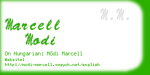 marcell modi business card