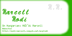 marcell modi business card
